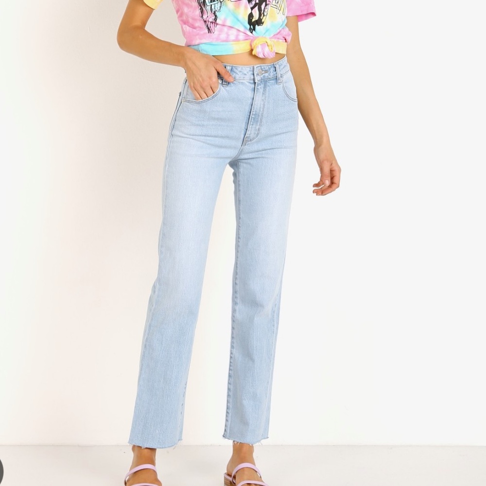 Rolla’s high rise straight jeans